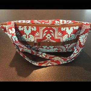 Turquoise and brown handmade pocketbook